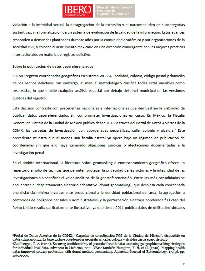ErnestoLPV's tweet photo. La descomunal reducción de homicidios intencionales reportada por el gobierno federal, más la puesta en marcha del registro nacional de incidencia delictiva, llevó al @PSC_IBERO @IBERO_mx a emitir esta opinión Técnica, entregada al @SESNSP 

Invitamos a la lectura atenta. https://t.co/yXQKm4No3a