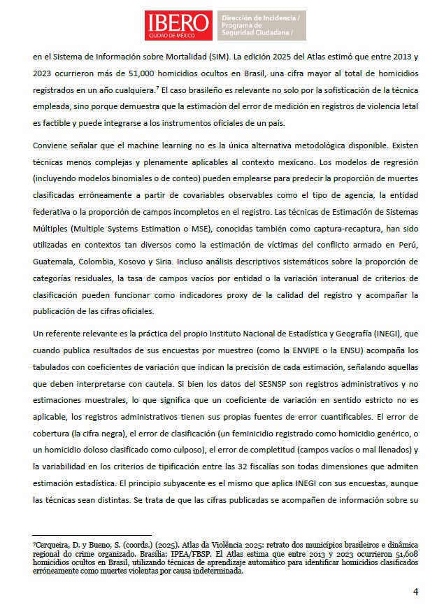 La descomunal reducción de homicidios intencionales reportada por el gobierno federal, más la puesta en marcha del registro nacional de incidencia delictiva, llevó al <a href="/PSC_IBERO/">Programa de Seguridad Ciudadana IBERO</a> <a href="/IBERO_mx/">IBERO CDMX</a> a emitir esta opinión Técnica, entregada al <a href="/SESNSP/">SESNSP</a> 

Invitamos a la lectura atenta.