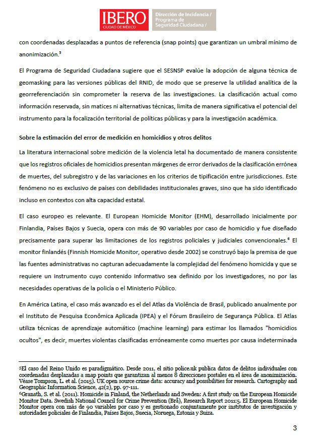 ErnestoLPV's tweet photo. La descomunal reducción de homicidios intencionales reportada por el gobierno federal, más la puesta en marcha del registro nacional de incidencia delictiva, llevó al @PSC_IBERO @IBERO_mx a emitir esta opinión Técnica, entregada al @SESNSP 

Invitamos a la lectura atenta. https://t.co/yXQKm4No3a