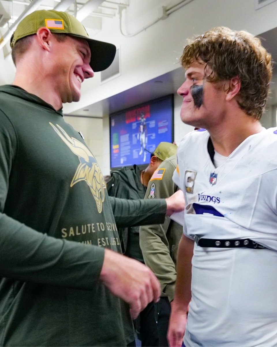 #Vikings HC Kevin O’Connell said he and JJ McCarthy had “great conversations” about how JJ will attack the offseason:

“He's focused on what's out in front of him personally and he's attacking that every single day. He's doing great.”

(H/T: <a href="/WillRagatz/">Will Ragatz</a>)