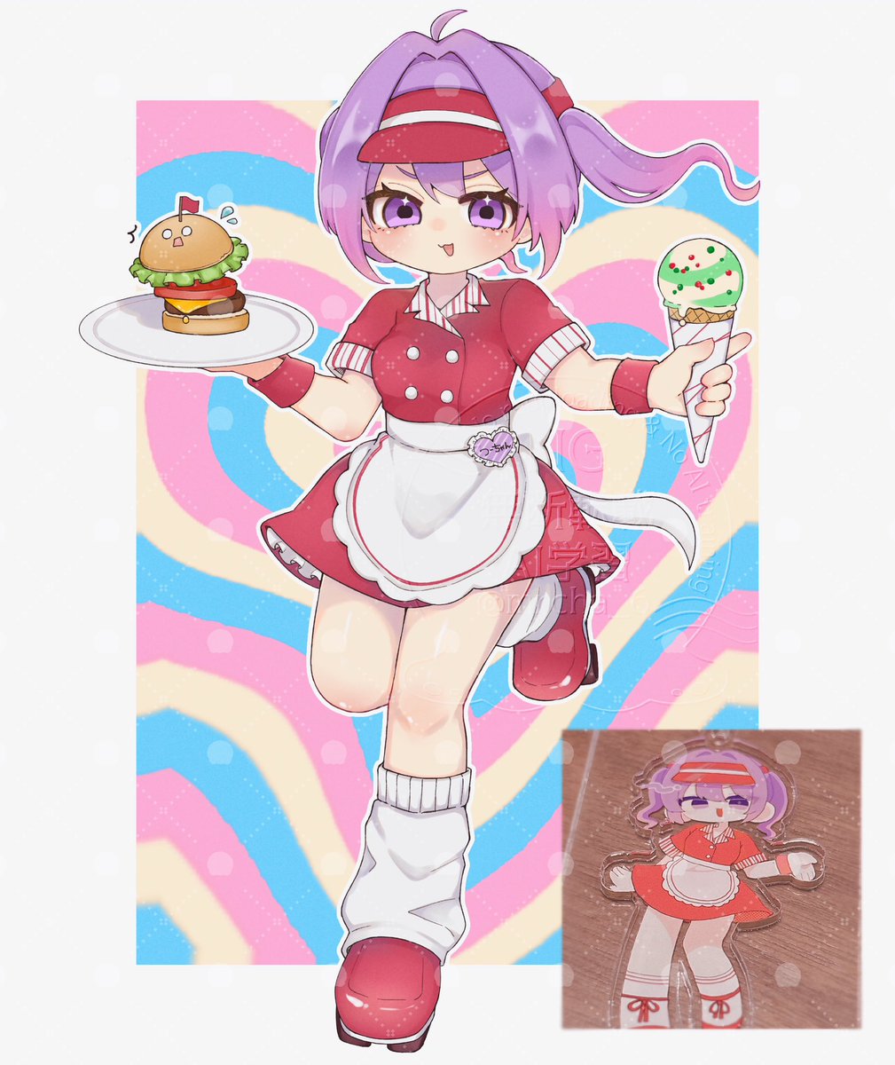 まめちゃん #sv22827 にいただいたアクキーの子を描きました🫶💜
(衣装勝手に変更有)