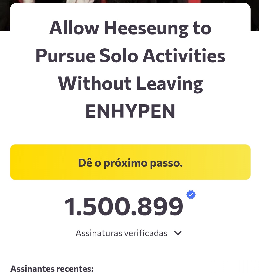 ENGENEs, it finally reached 1.5M signatures. Next is 2M, keep sharing.

🔗:change.org/p/allow-heeseu…