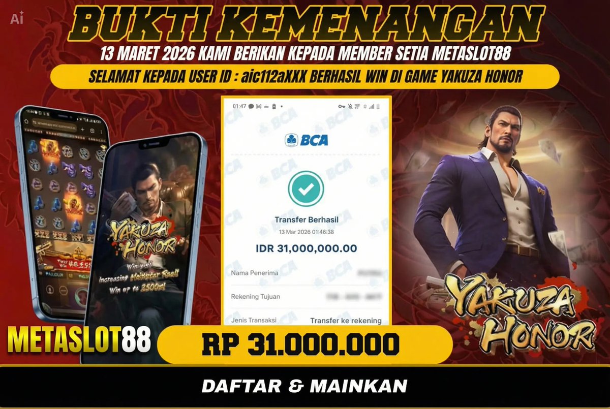 OSlot88's tweet photo. METASLOT88 BANDAR JUDI ONLINE TERBESAR BUKTI KEMENANGAN MEMBER METASLOT88  Menyediakan berbagai BONUS HINGGA 200%  Metaslot88 Link Login / Daftar : https://t.co/7cRSaetfB5 slot gacor https://t.co/PAe4HwNc7I