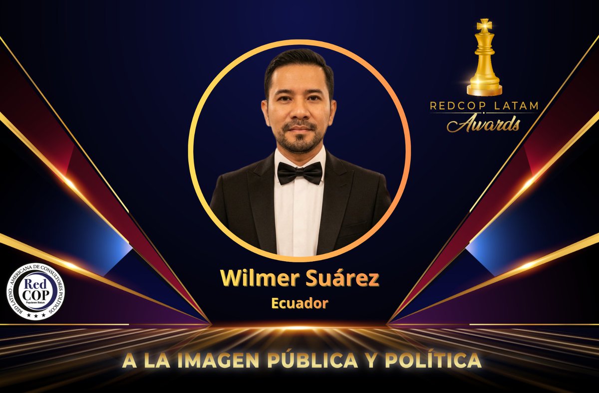 El Sociólogo y consultor político ecuatoriano Wilmer Suárez nominado en los #redcopawards2026 en las Categorías: Consultor académico del Año, Publicación Académica del Año. #nominaciones 
redcopawards.com