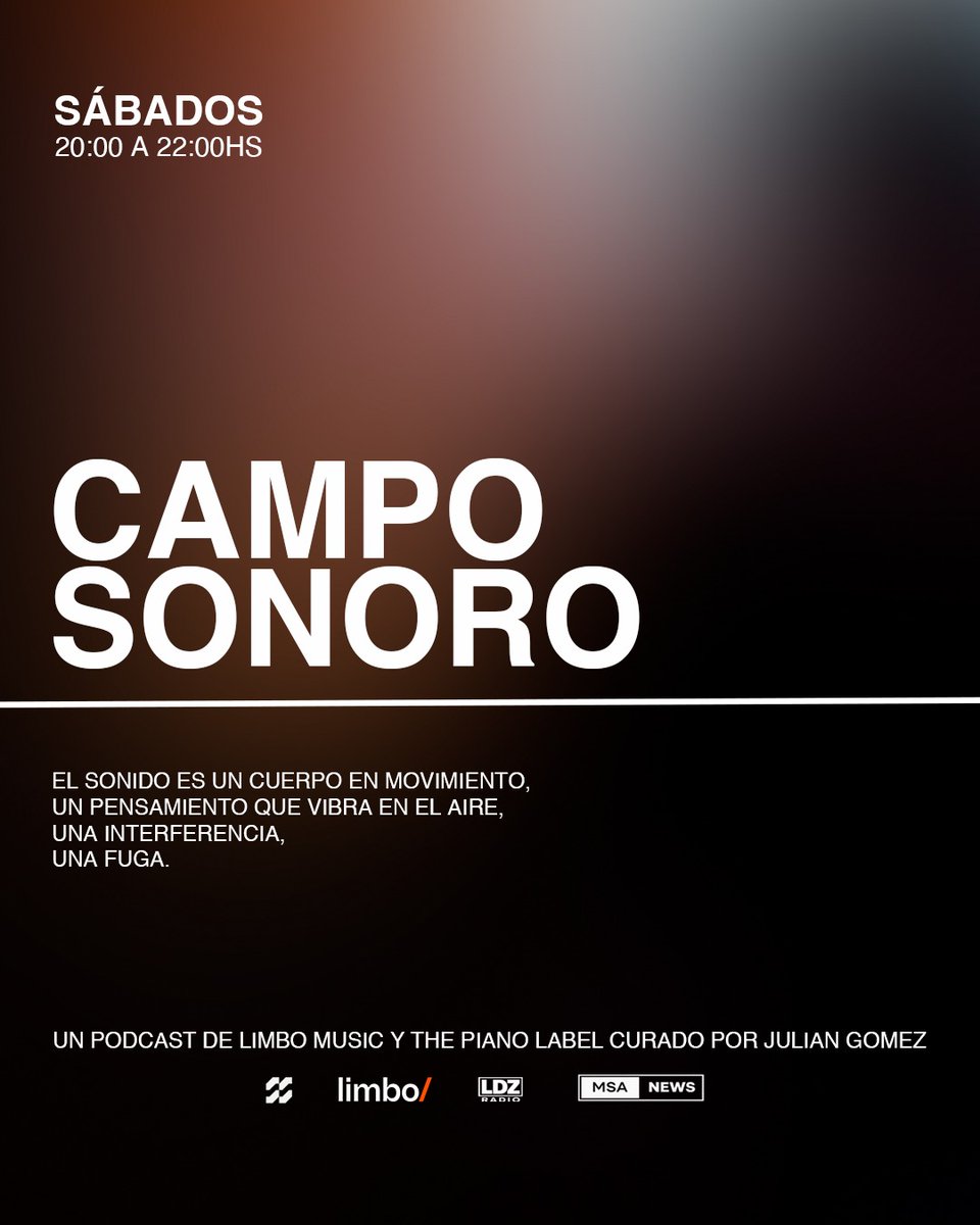 LDZRadio's tweet photo. CAMPO SONORO Sábados 20.00hs
@barbalux 
https://t.co/DNtIhevBn2 
#CampoSonoro #JulianGomez https://t.co/qZEJGt30tG