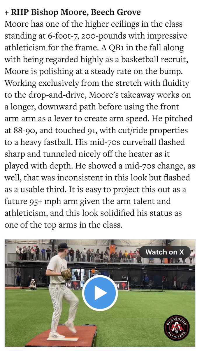 bishopmoore03's tweet photo. Thank you @CTrinkle23 and @PrepBaseballIN for the write up! Enjoyed being a part of the event! https://t.co/K3R2CvYdRv