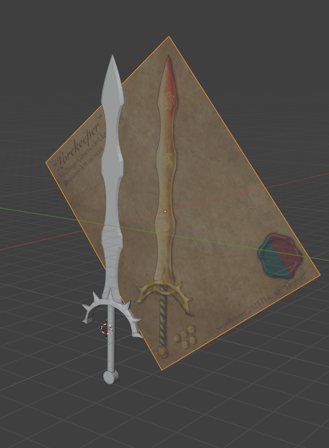 Dismaspam's tweet photo. day 6 of learning blender. Cool Sword : ) https://t.co/conrQreKE0