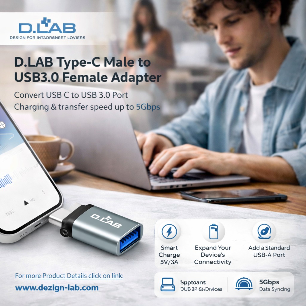 DLaboratories's tweet image. D.LAB Type-C Male to USB3.0 Female Adapter

🔌 Expand Your Device Connectivity
Connect USB-C smartphones, tablets, and laptops with USB On-The-Go (OTG) support.
 dezign-lab.com/product/d-lab-…
🌐 dezign-lab.com

#DLAB #DLABTech #USBAdapter #USBCAccessories