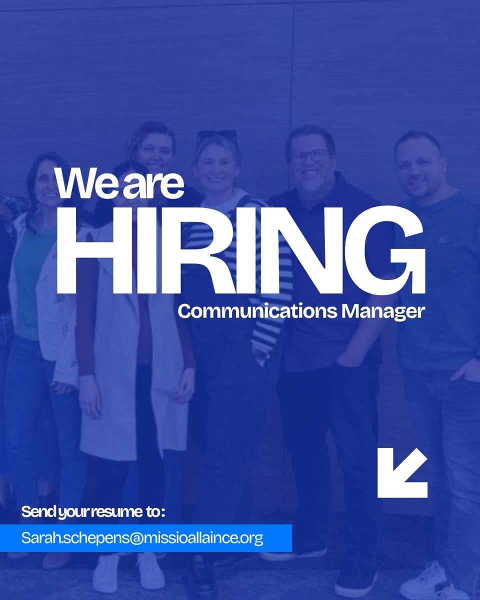 missioalliance's tweet photo. ✨ We're hiring a Communications Manager at Missio Alliance. Learn more and apply: https://t.co/Qdc62Q9jTn

Send your resume to sarah.schepens@missioalliance.org https://t.co/i8J1YdamLV