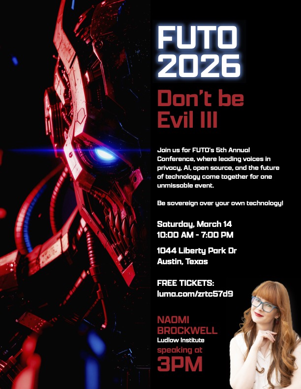 Really excited to be speaking at the "Don't Be Evil" conference this Saturday!
If you're in Austin TX March 14, come say hi! 💛