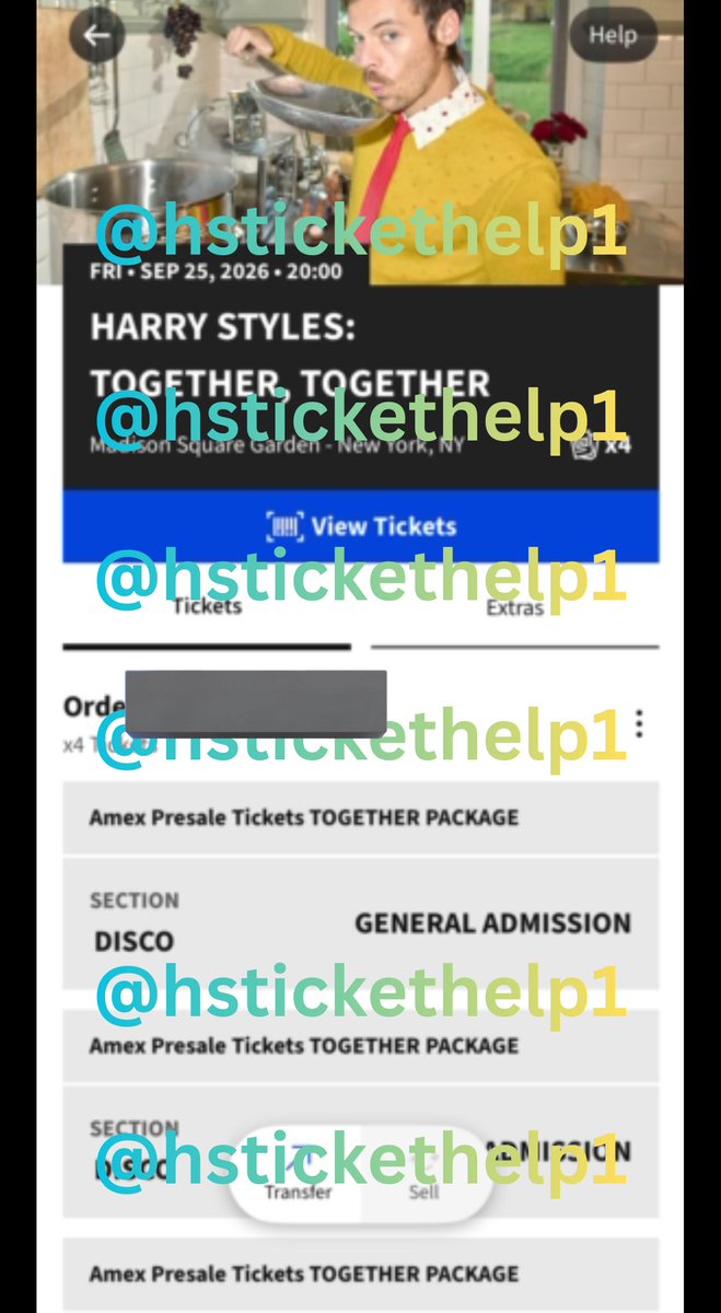 Harry Styles Ticket Help tweet media