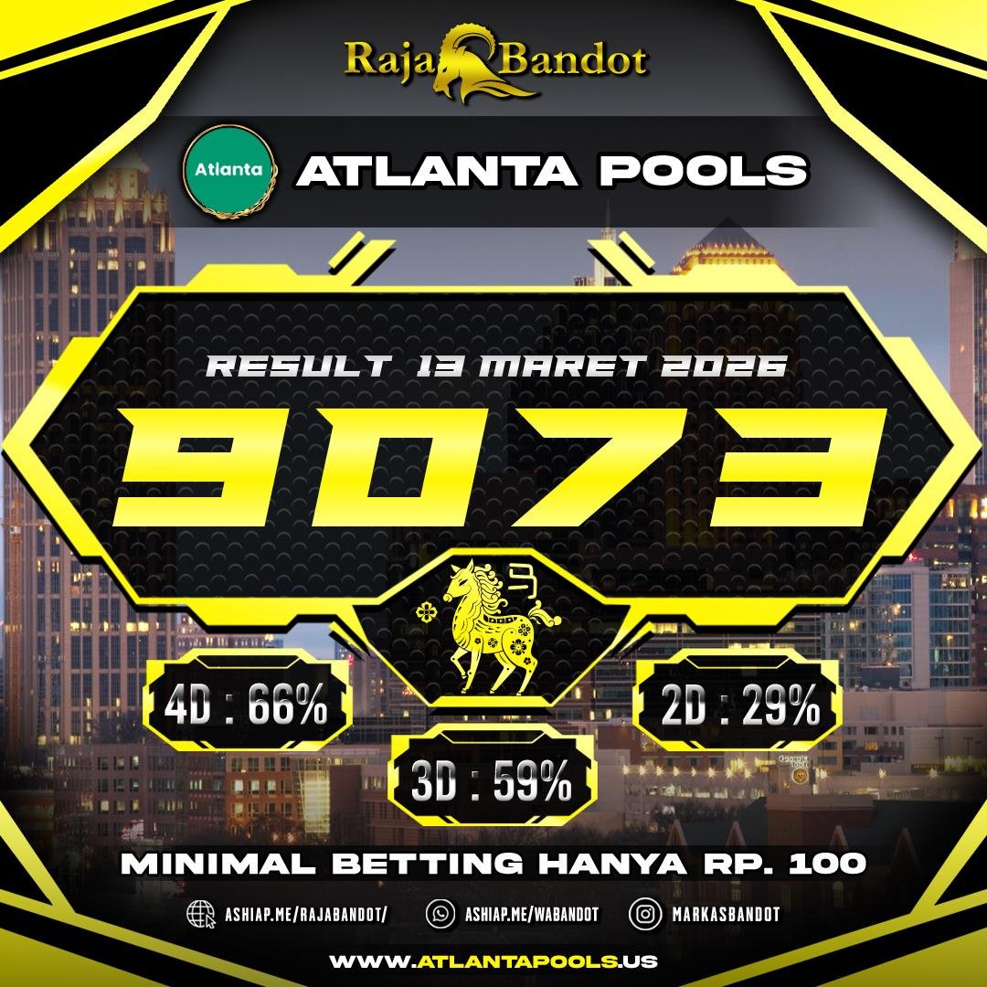 RAJABANDOT999's tweet image. ✨ INFO LENGKAP PENGELUARAN ATLANTA ✨ 
RESULT  : 🔥 9073 🔥 
SHIO :  KUDA 
TANGGAL :13 MARET 2026

SELAMAT KEPADA PEMENANG SALAM JACKPOT #ATLANTAPOOLS  #RAJABANDOT_OFFICIAL2