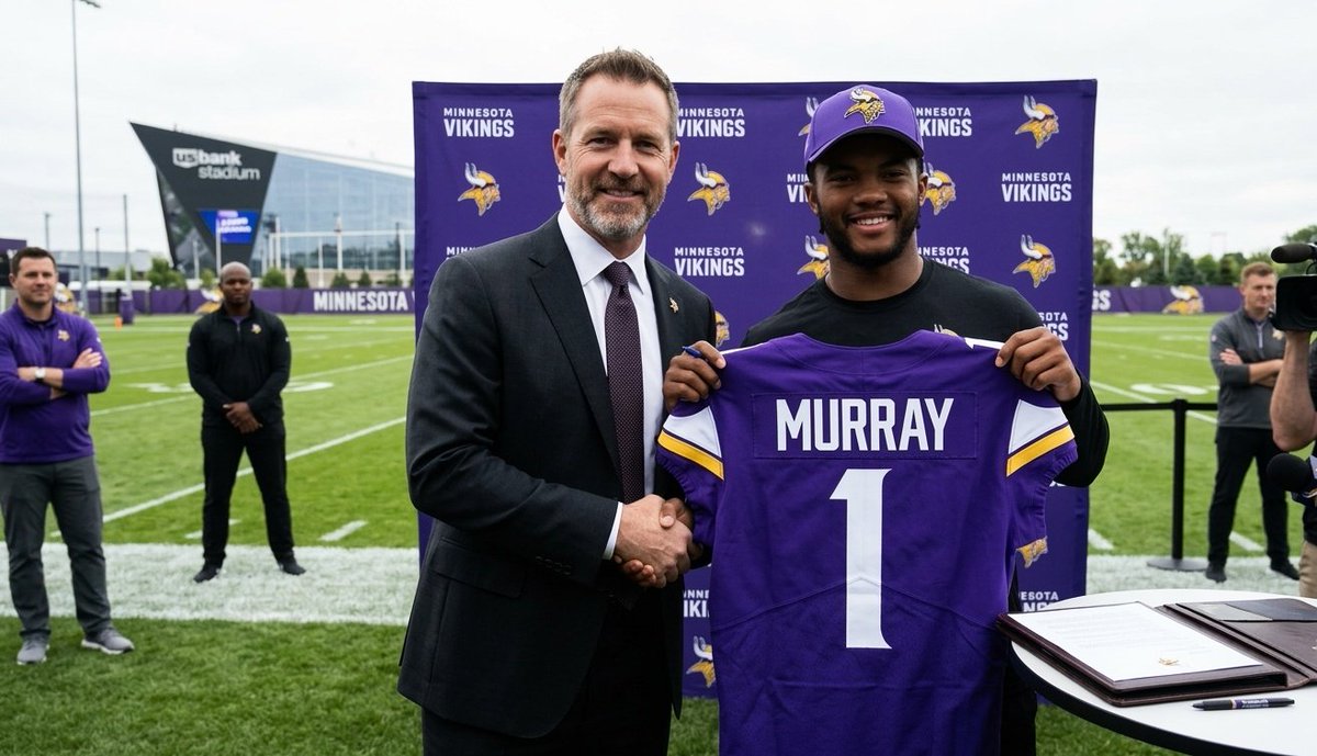 Could a change of scenery turn the Minnesota Vikings into immediate title  contenders?  ​The Vikings are reportedly signing QB Kyler Murray to a  one-year deal, per @rapsheet and @tompelissero. This high-stakes