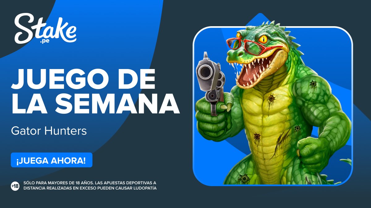 PeruStake's tweet photo. Gator Hunter, ¡el nuevo juego de la semana! 🐊

Estaremos regalando 35 free spins 🎰 a 2 Stakers aleatorios que den RT y manden pantallazo del juego 📸

¡Juega ya! ➡️ https://t.co/18X1gp2BVf https://t.co/cEzHItmr7P