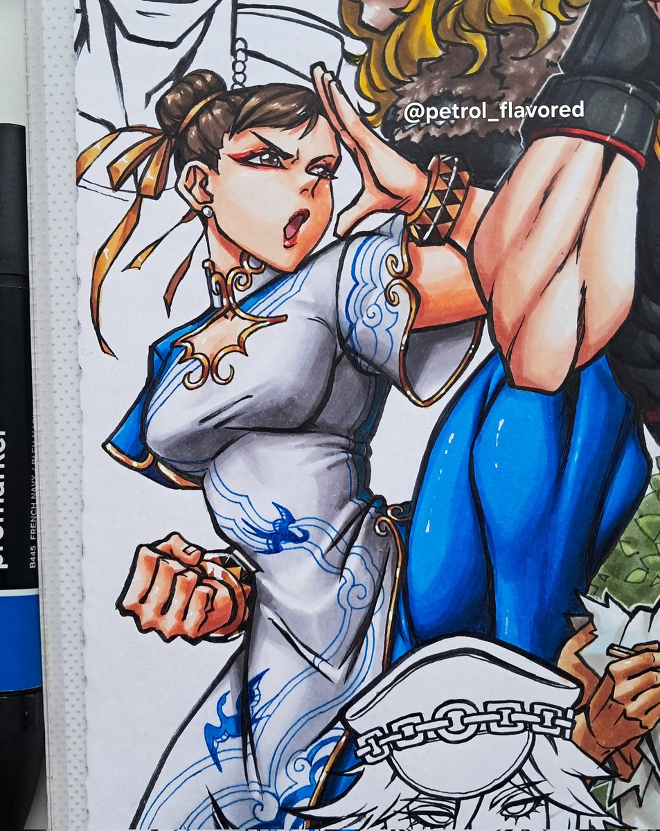 petrol_flavored's tweet photo. Chun Li 💙🎋 
Wip from a coloring project
#ChunLi #SF6 #Streetfighter６ https://t.co/PRzzUIHpM2