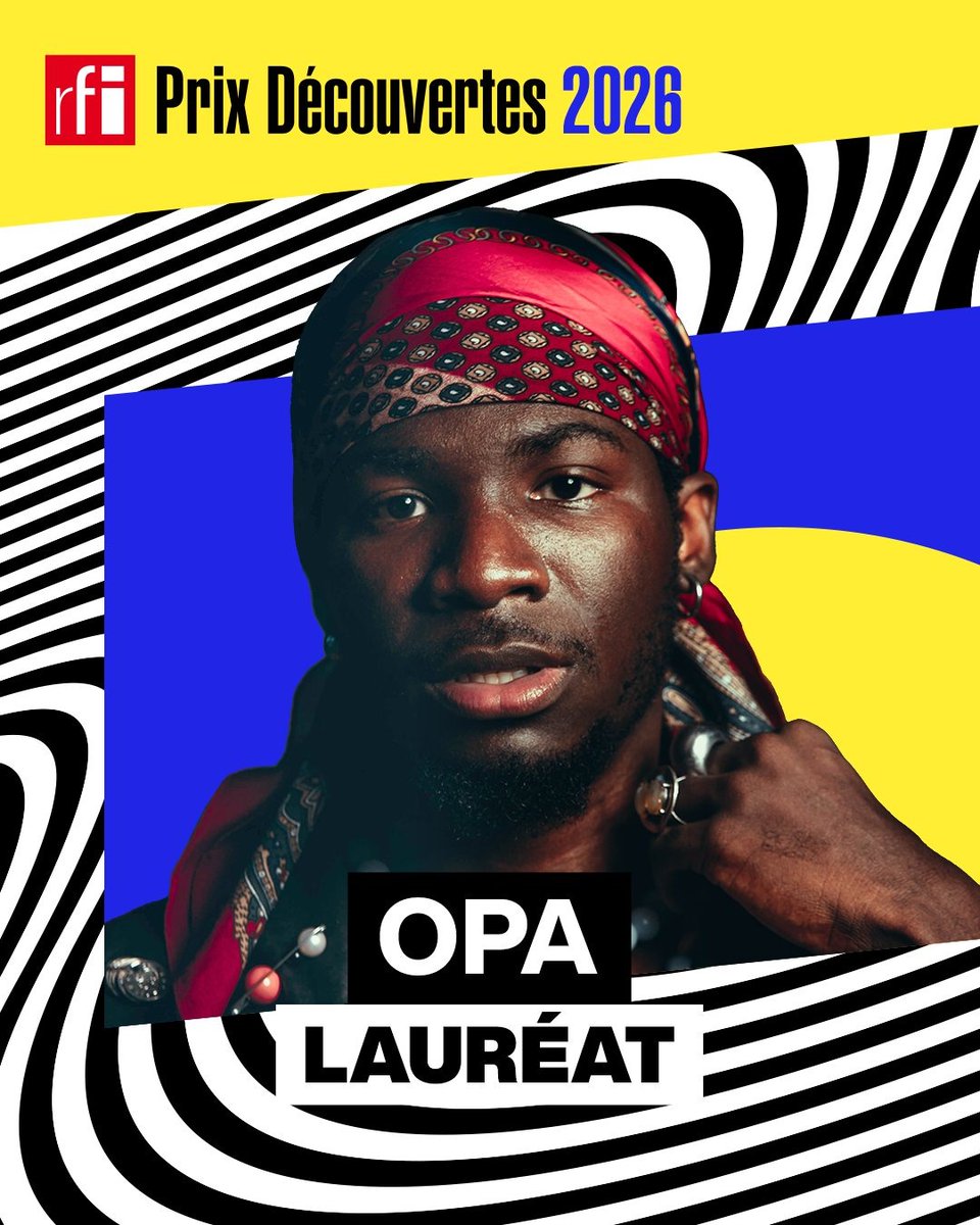 benintvsrtb's tweet photo. 🎶🇧🇯 Fierté pour la musique béninoise !

L’artiste béninois OPA remporte le Prix Découvertes RFI 2026. Le verdict est tombé ce jeudi soir. Le lauréat a été choisi à l’issue du vote du public et du jury présidé cette année par MC Solaar.

#Benin #wasexo #beninmusique https://t.co/SlK64Bbg79