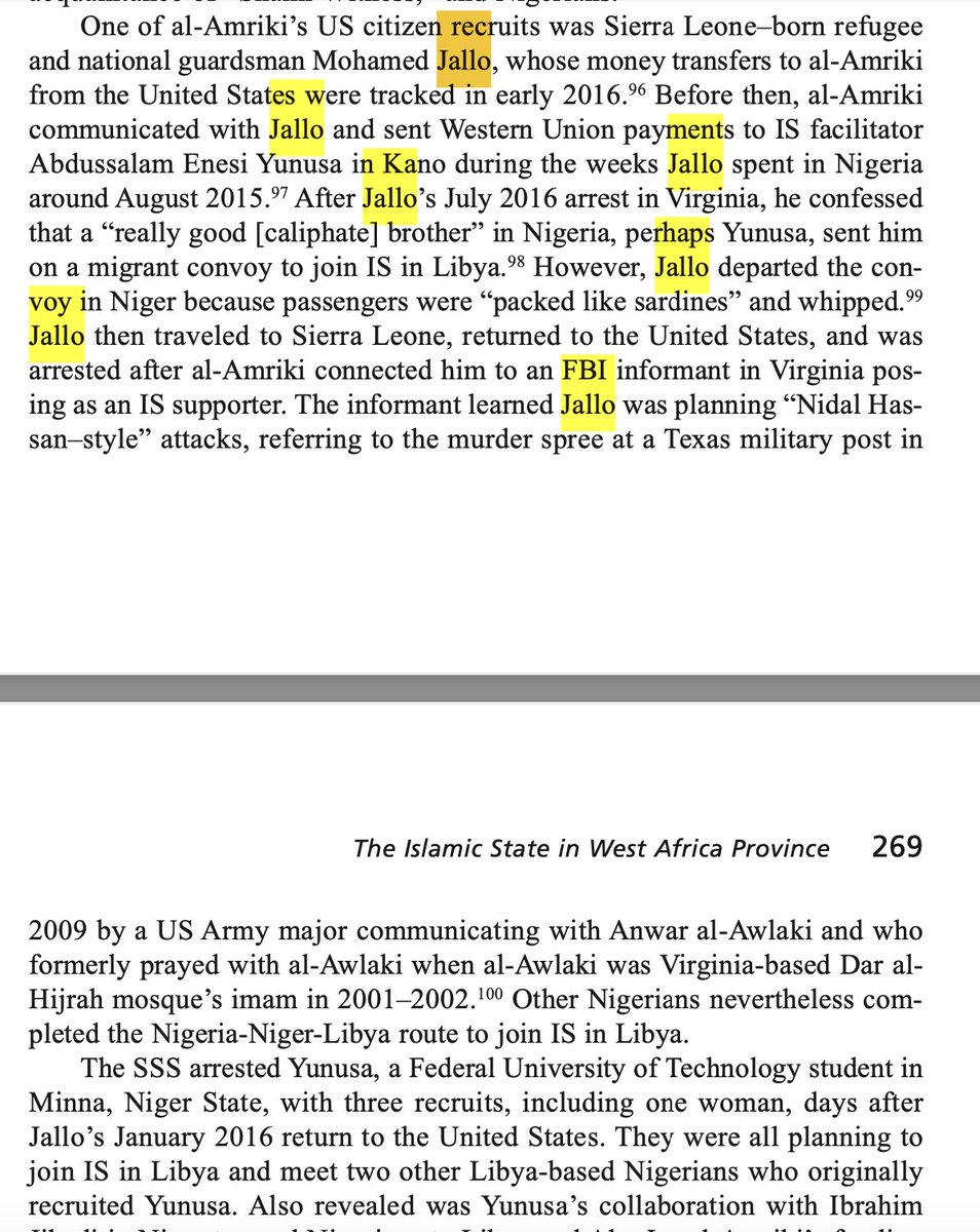 Today's suspected Old Dominion shooter Mohammed Jalloh is profiled in my 2020 book Unmaking Boko Haram. He transitted from ISWAP areas in Nigeria to IS in Libya. The would be the first "ISWAP-connected shooting" in the US...