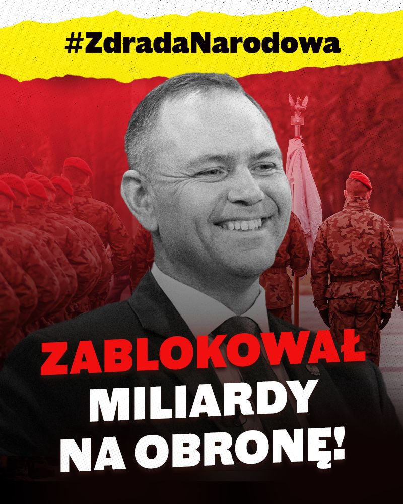 barbaraanowacka's tweet photo. Nawrocki zablokował miliardy na obronę! Wstyd! #ZdradaNarodowa https://t.co/HlvD7oV0yJ