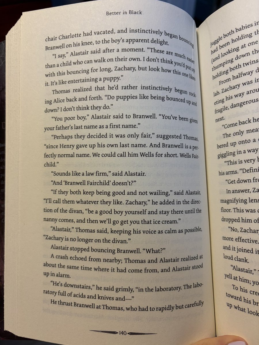 LottieTheLeader's tweet photo. || so for those who don’t know— at the end of clockwork princess it mentions the Fairchild GIRLS! Better in black confirms in Thomas and Alastair’s story that one is a girl named Alice and one is a boy named Branwell!!! Little inconsistencies like that bother me 🤪 https://t.co/OW9Um3q8ig