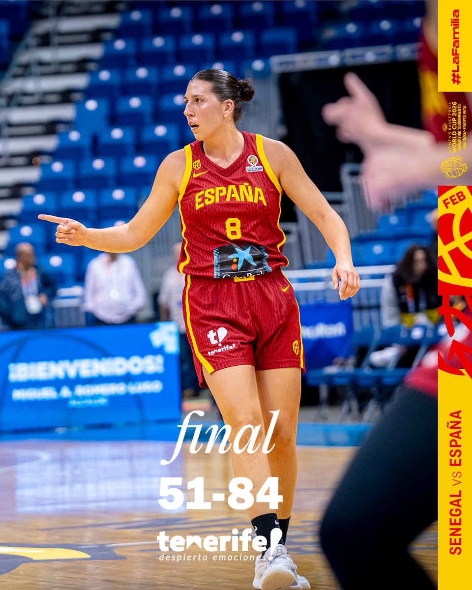 𝐏 𝐀 𝐑 𝐓 𝐈 𝐃 𝐀 𝐙 𝐎 de #LaFamilia, nos llevamos el segundo del PreMundial 😍

🏆 Clasificación <a href="/FIBAWWC/">FIBA Women's Basketball World Cup</a>
🇪🇸🆚 🇸🇳
FINAL (51-84)
📺 <a href="/teledeporte/">Teledeporte</a> 

#FIBAWWC | #LaFamilia #SomosEquipo