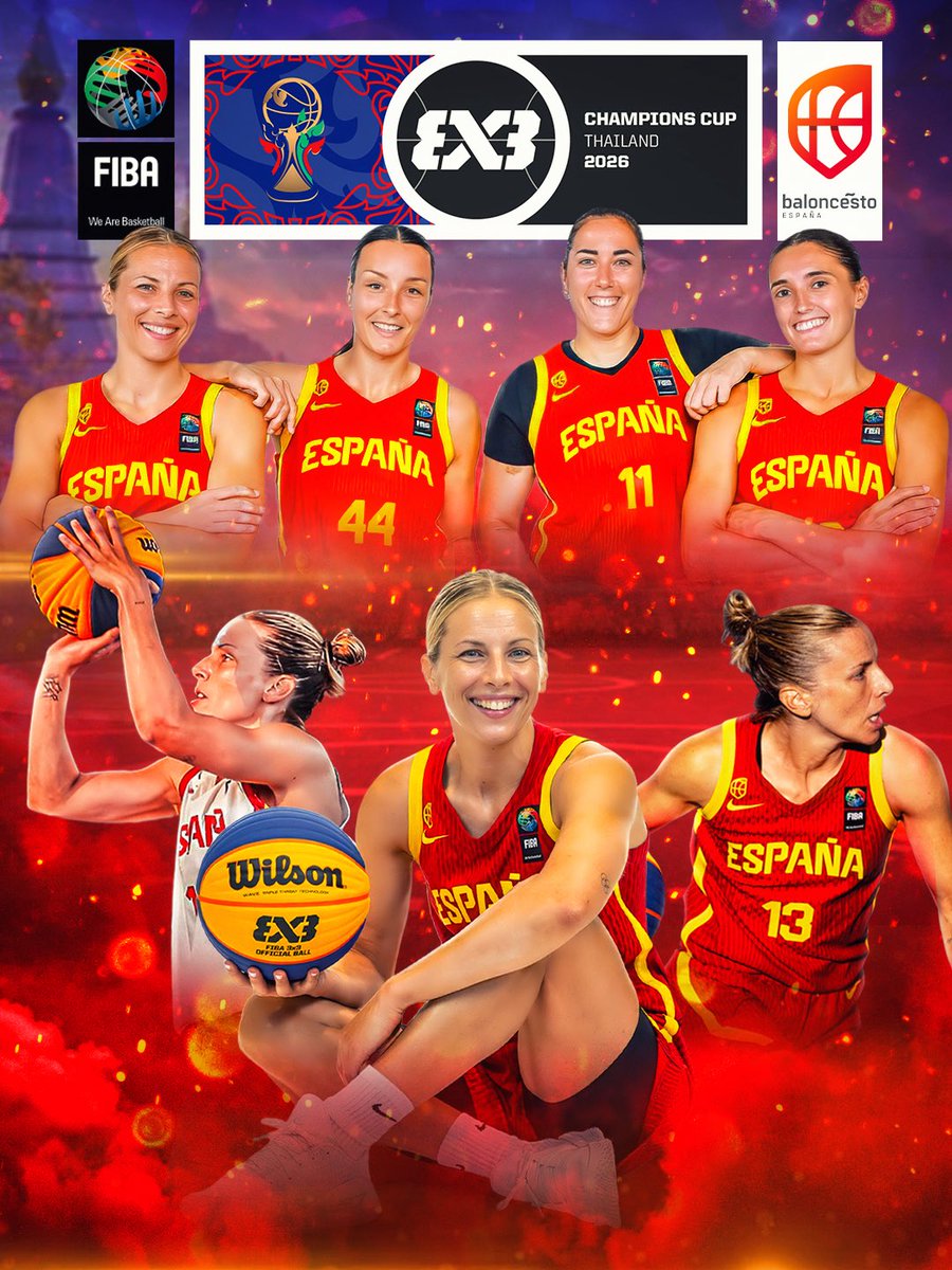 sygueravide13's tweet photo. ¡Estamos de vuelta! 🚀🏀

👑 3x3 Champions Cup 2026
🗓️ 13-15 de marzo
📍 Tailandia
📺 https://t.co/YHYrREQWys

#BaloncestoESP https://t.co/ciyhogJ0p7