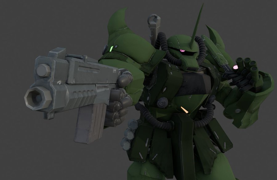 CyberiumCM's tweet photo. @anavelgatoNOS He was VERY awesome to make... Gouf Hunter my absolute beloved... https://t.co/sjX8Jjoi2F