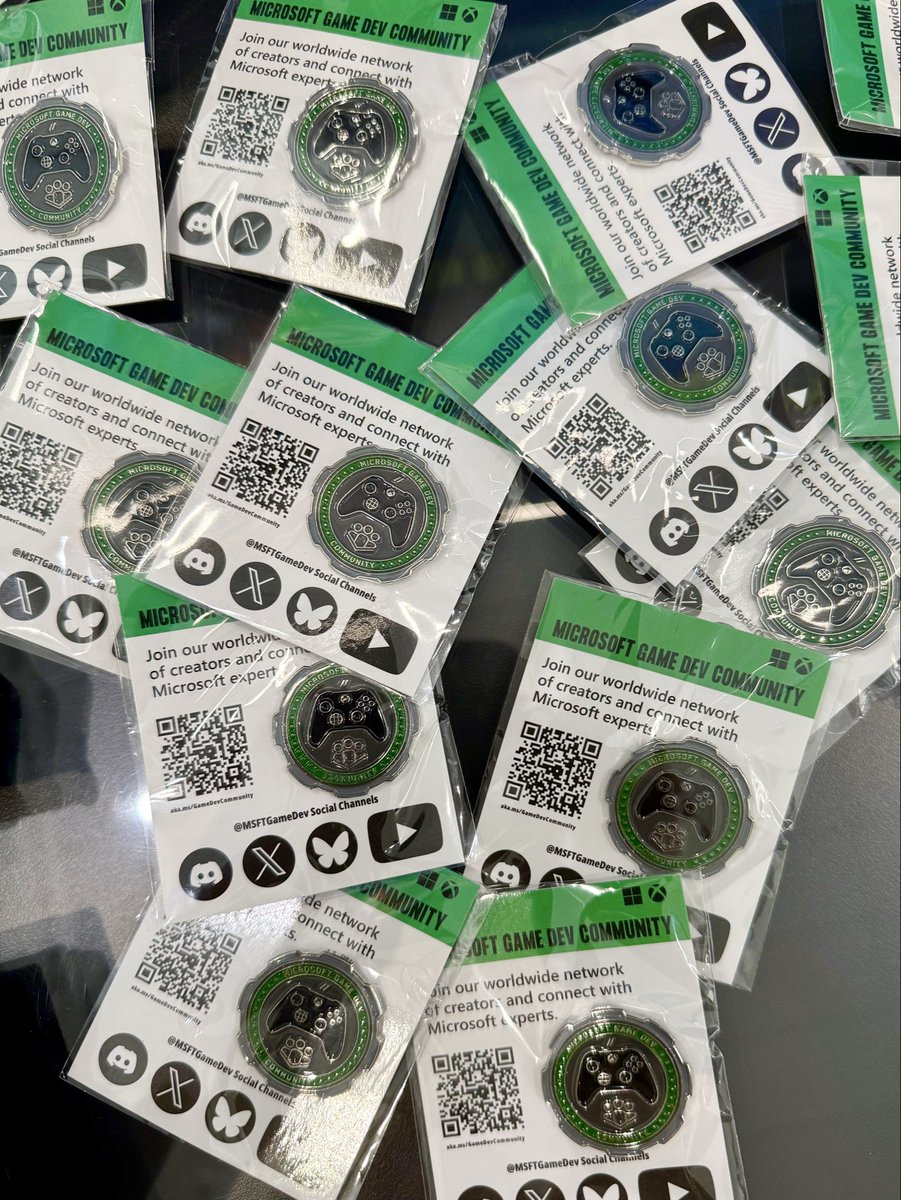XBOXGameDev's tweet photo. Xbox at GDC  💚 Swag Drop!

Stop by our Lobby Lounge (Moscone South) to join our online community and get your game dev pin 🌟 https://t.co/LFmp0bapkh