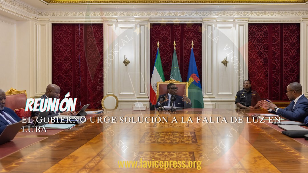 La_Vice_Press's tweet photo. En la reunión que el Vicepresidente de la República, @teonguema, ha mantenido con responsables de electricidad y #SEGESA, se ha sabido que le transformador de Luba podría llegar el próximo mes, por ellos ha instruido preparar el lugar donde será instalado una vez llegue al país. https://t.co/h7iHaDtI91