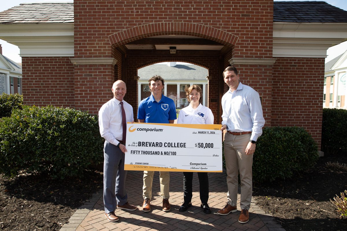 BrevardCollege's tweet photo. Big news! We’ve partnered with @Comporium to bring gigabit fiber to every residence hall room on campus + a 10-gig network upgrade across academic buildings and common areas. Comporium also donated $50,000 toward our new Student Center. Student success. 

Thank you, Comporium! 💙 https://t.co/udDToeRrbc