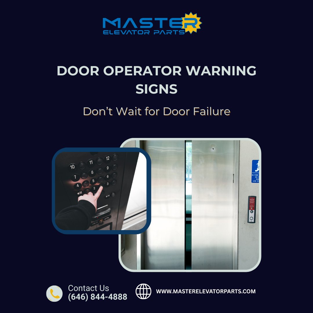 masterlevatorp's tweet photo. Is your elevator door operator on its way out? 🚪

Watch for: 
• Slow/jerking movement 
• Unusual noises 
• Frequent door faults 
• Constant resets

Don’t wait for the failure—replace worn parts now and keep traffic flowing.

https://t.co/OwXlyDQHds https://t.co/cB5PMVNpzN