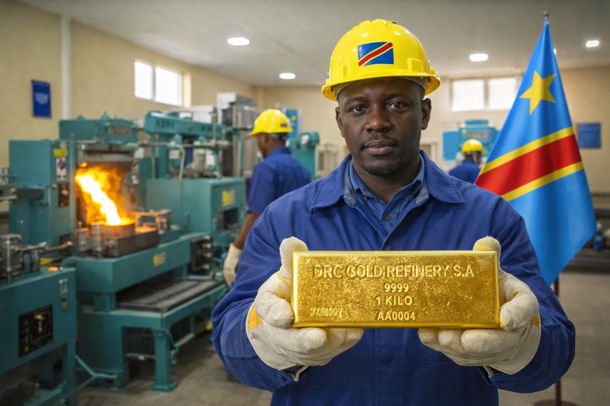 🇨🇩 Bonne nouvelle pour la souveraineté économique de la RDC

La République démocratique du Congo vient de lancer sa première raffinerie pilote d’or : DRC Gold Refinery S.A.

Un projet stratégique réalisé grâce à un partenariat entre DRC Gold Trading S.A. (entreprise publique) et