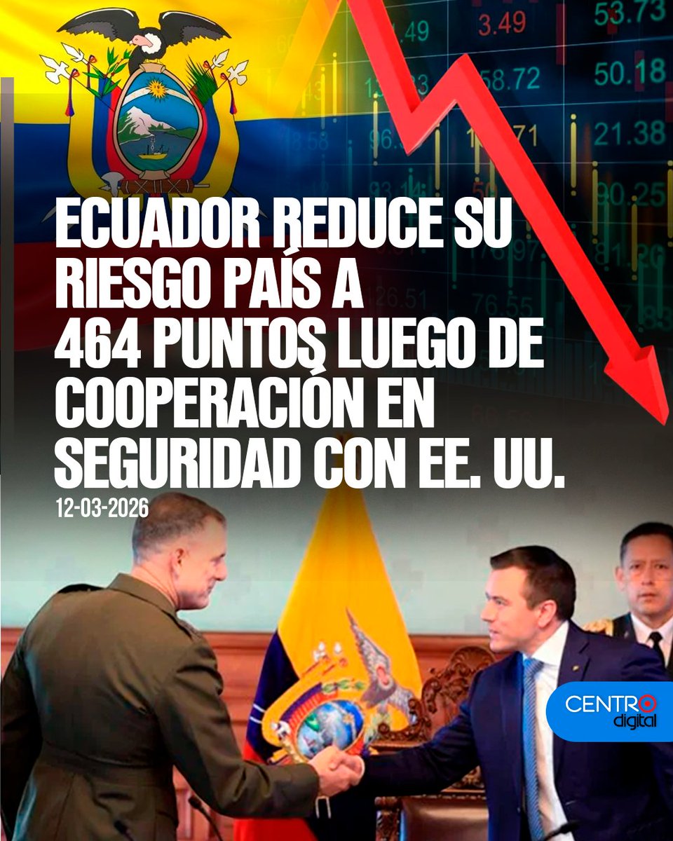 #ATENCION | El riesgo país de Ecuador se redujo a 464 puntos básicos en ...