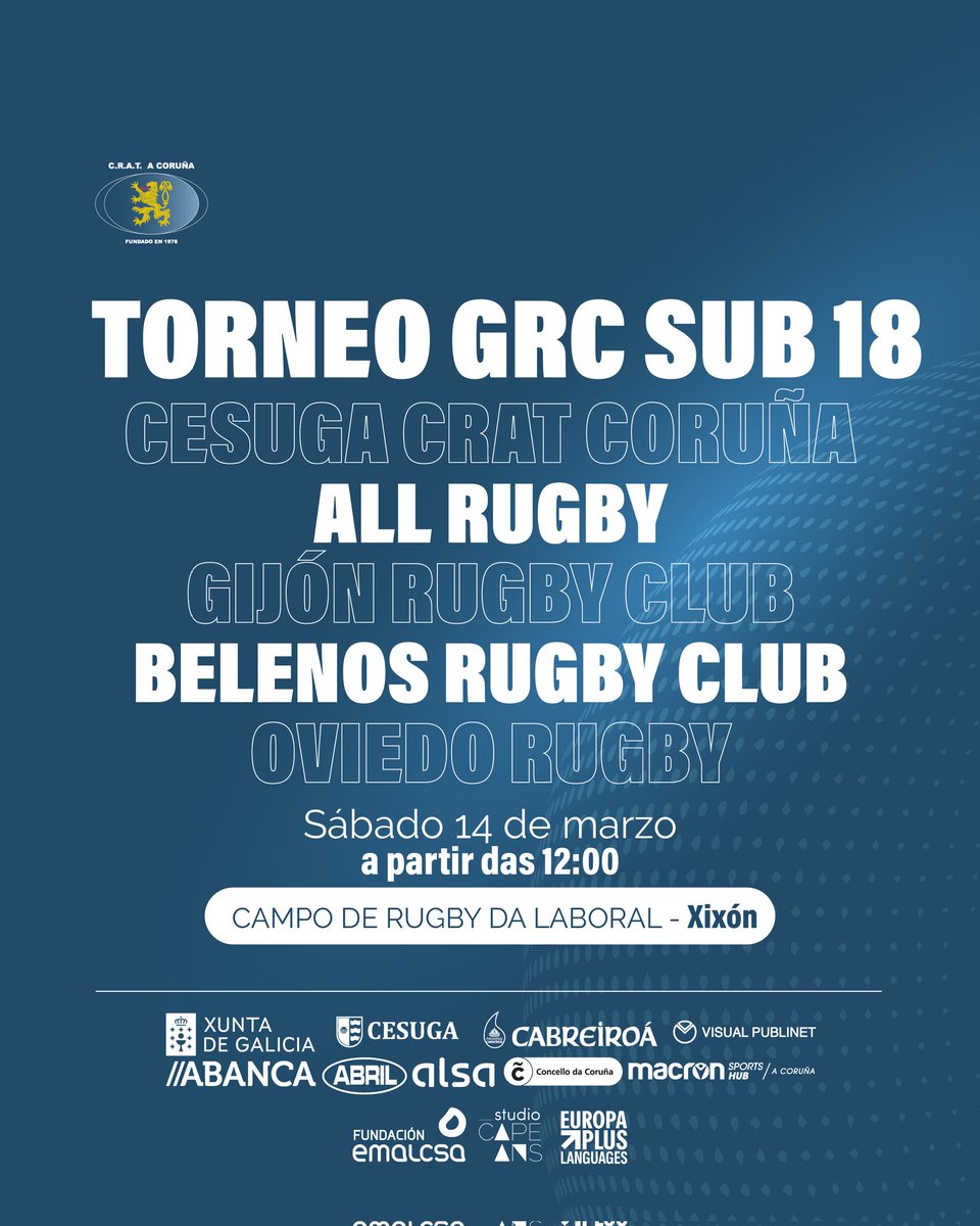 CRAT1976's tweet photo. Semana de partidos cruciales. 

El Rialta se la juega el sábado en Elviña y nuestro Senior Masculino y los M14 juegan partidos muy importantes en Vigo y Ourense

Toca llenar Elviña https://t.co/ct3evLjEi7