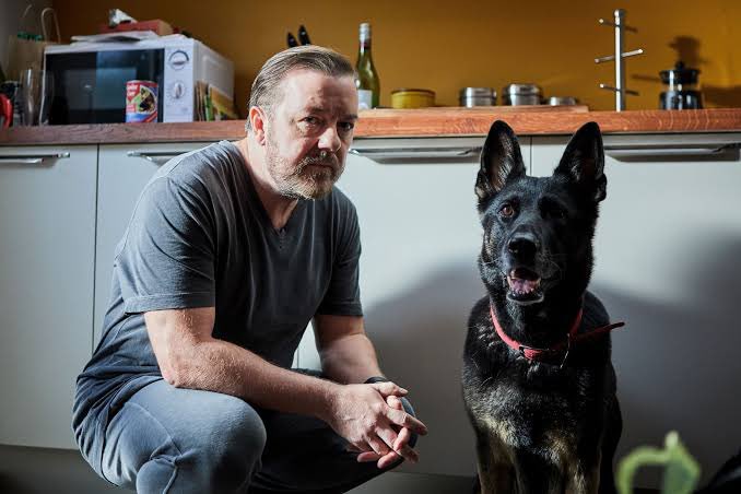 KiraThedea11512's tweet image. J’ai regardé les deux premières saisons de #AfterLife sur la recommandation de @nolwnlm, et purée que c’est bien ! J’adore Ricky Gervais déjà et cette série me prend vraiment aux tripes : un humour noir anglais typique du bonhome ⬇️