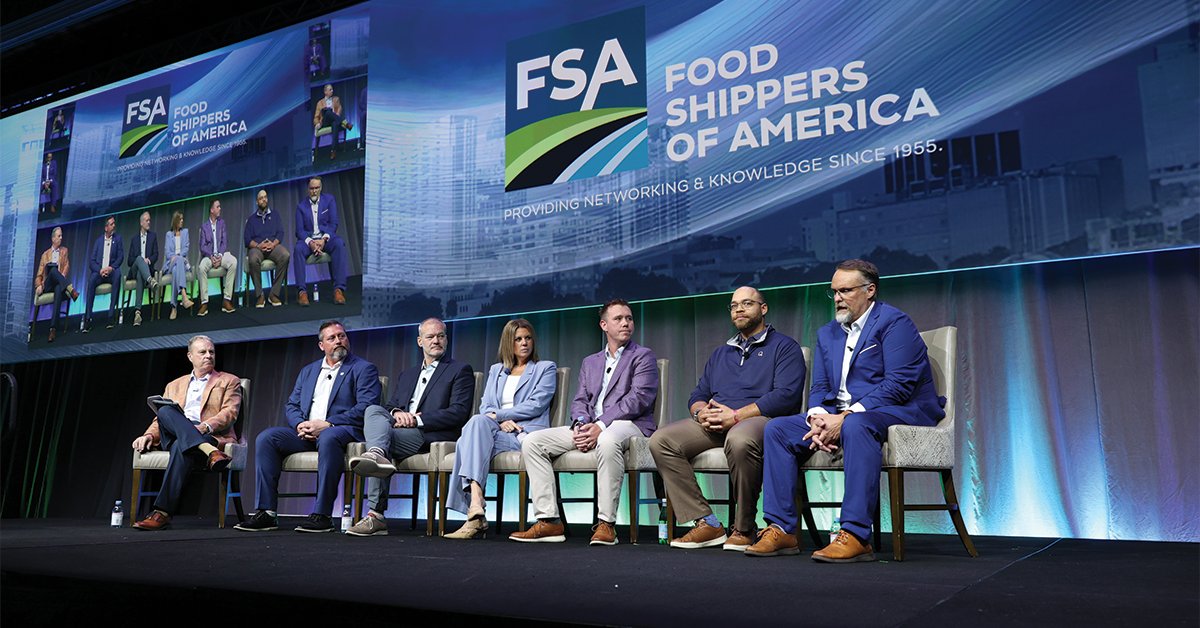 FoodShippers's tweet photo. Missed the #FSA2026 Conference? From economic &amp; transportation outlooks to AI, fraud prevention &amp; collaboration across the #supplychain, this year’s event highlighted the challenges + opportunities influencing the industry. 💡🚛🤝

➡️Check out the recap: https://t.co/ozWCLxdizk https://t.co/YUlO9535RB