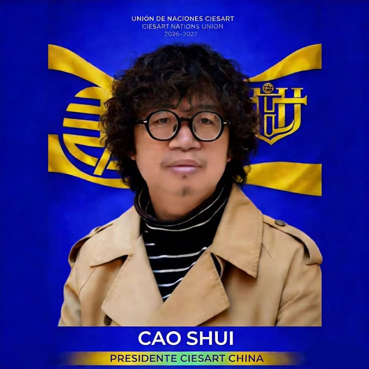 CaoShui's tweet photo. Cao Shui was honored by the decision of the CIESART [International Chamber of Writers and Artists] based in Barcelona (Spain) to appoint me as President of CIESART China. Warm thanks to President Lily Baylon for the honor! https://t.co/0tbLUBHfdB
