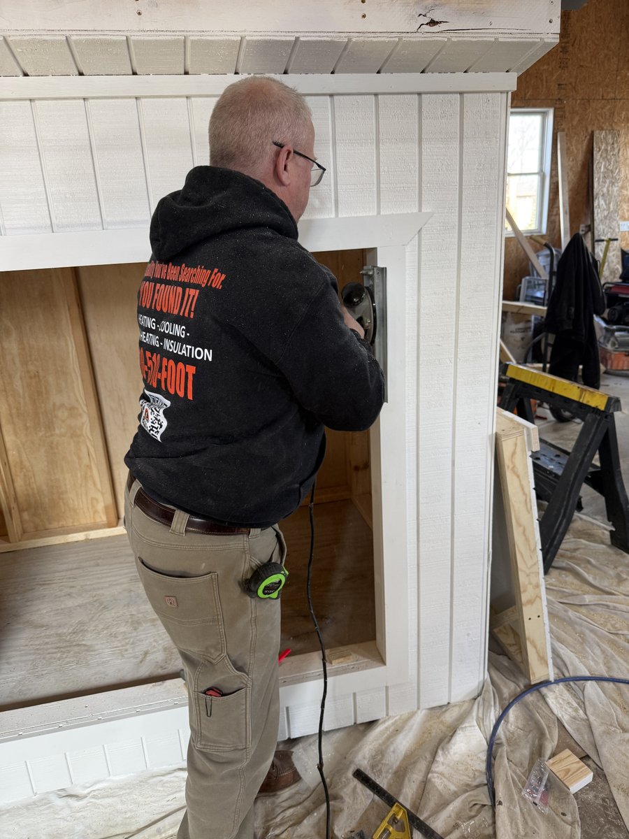 Jeff from our home solutions team doing what he does best. Bigfoot will do anything from kitchen and bath remodeling to decks outside.