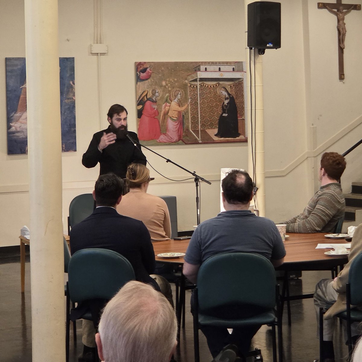 asa_dc's tweet photo. How does death touch you? What is the "Art of Dying?" And how does Christ's transformation of death affect how we live? After Mass on Sunday, we were blessed to gather in the undercroft to discuss these questions over coffee in the latest entry of our Adult Formation Series. https://t.co/VKDoEFtU6y