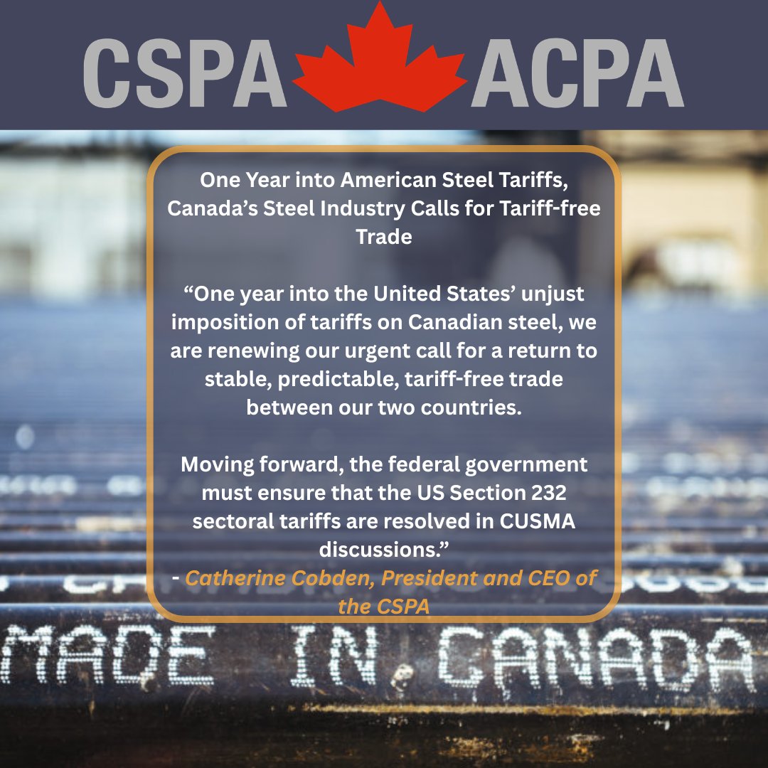 Canadian Steel Producers Association (CSPA) tweet media