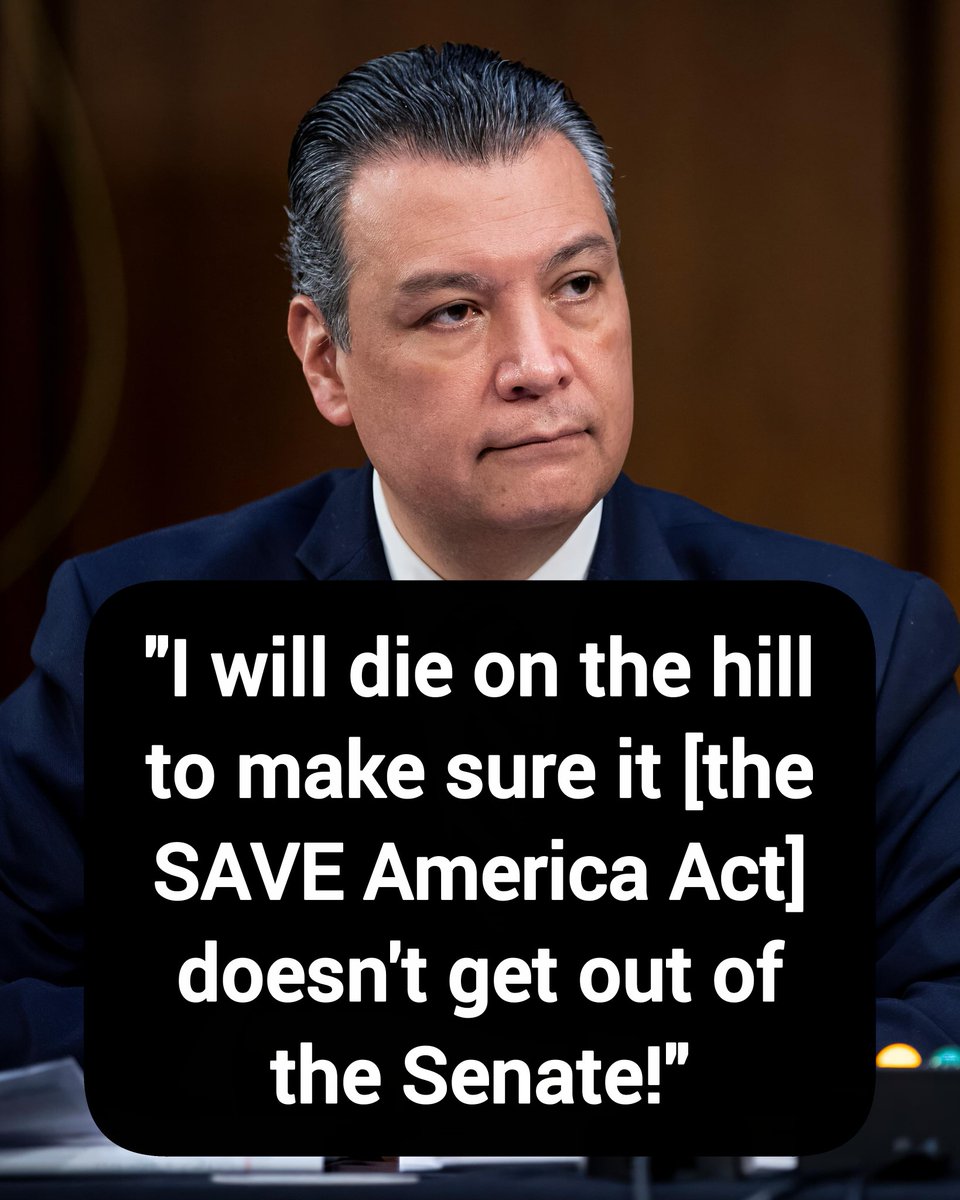Sen. Alex Padilla says he will "DIE on the HILL" to block the SAVE America Act from passing.

"I will die on the hill to make sure it doesn't get out of the Senate!"

Thoughts?