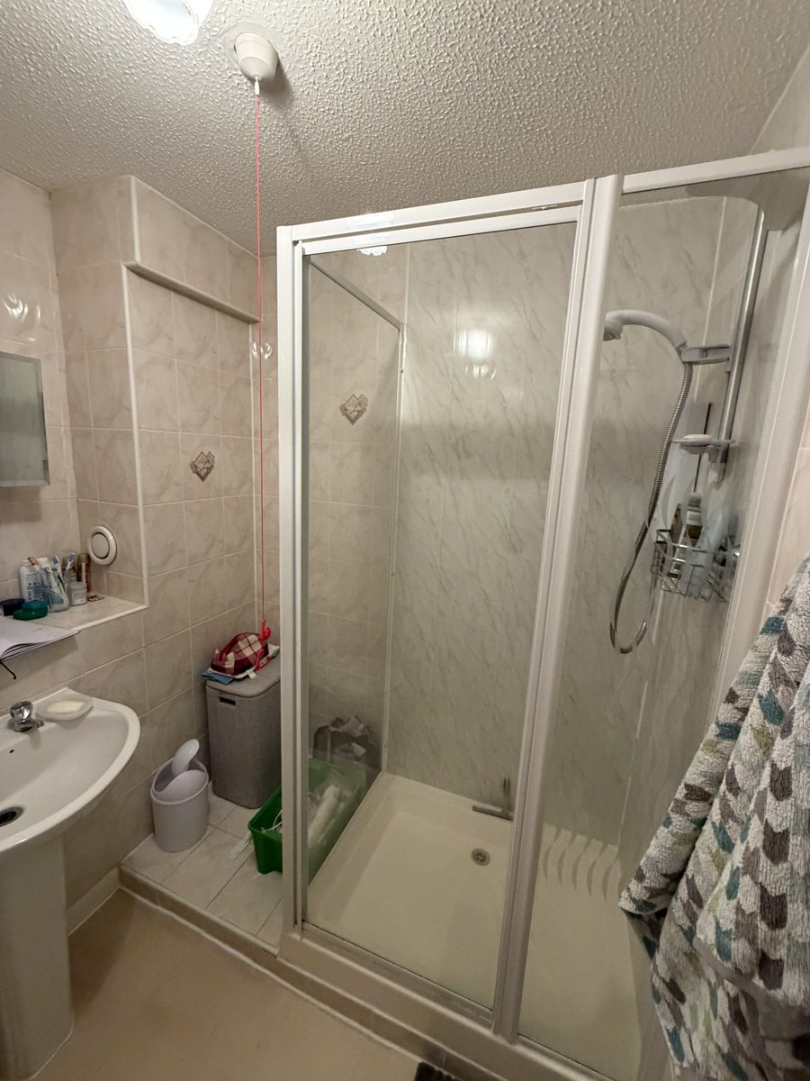 glasgowjoinery's tweet photo. Small bathroom upgrade in care home complete walk in shower with anti slip tray https://t.co/BGzFeVgv5f