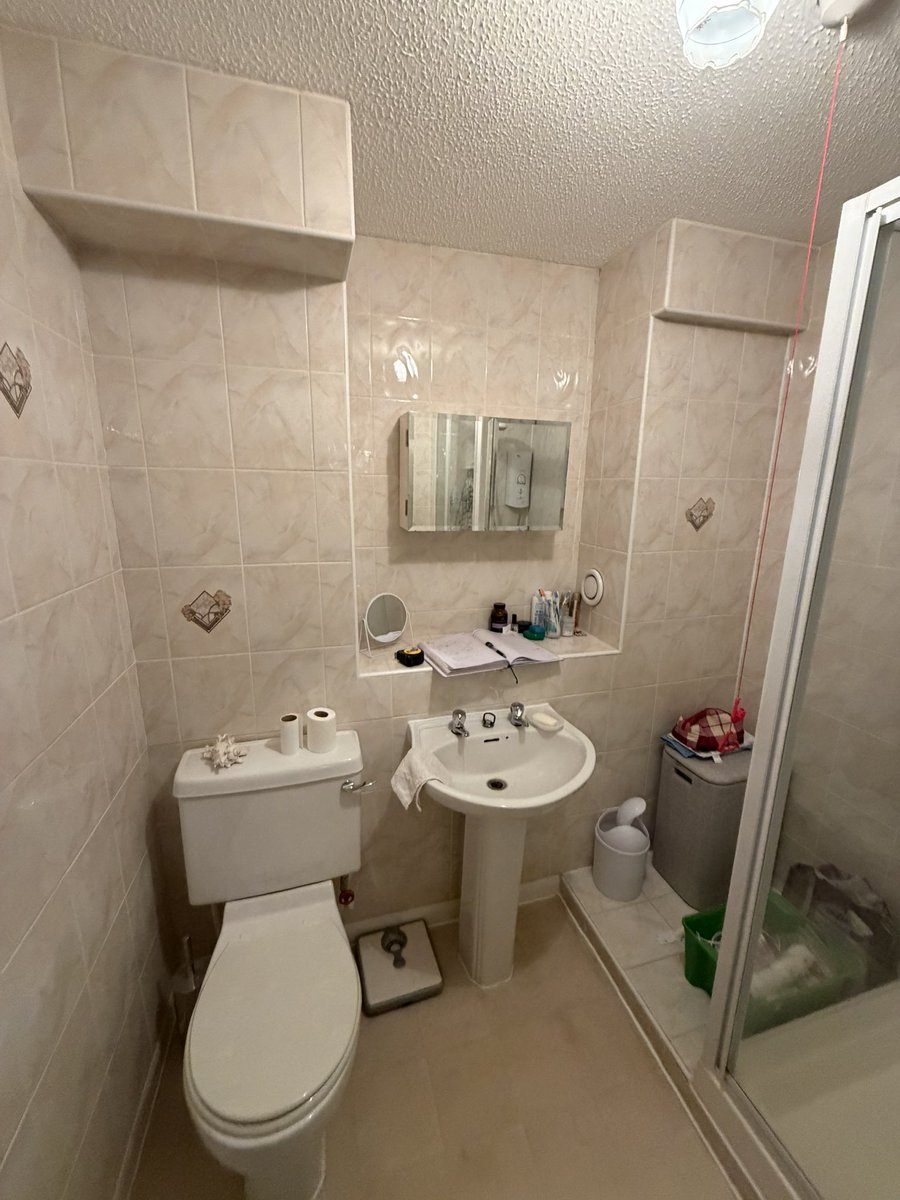 glasgowjoinery's tweet photo. Small bathroom upgrade in care home complete walk in shower with anti slip tray https://t.co/BGzFeVgv5f