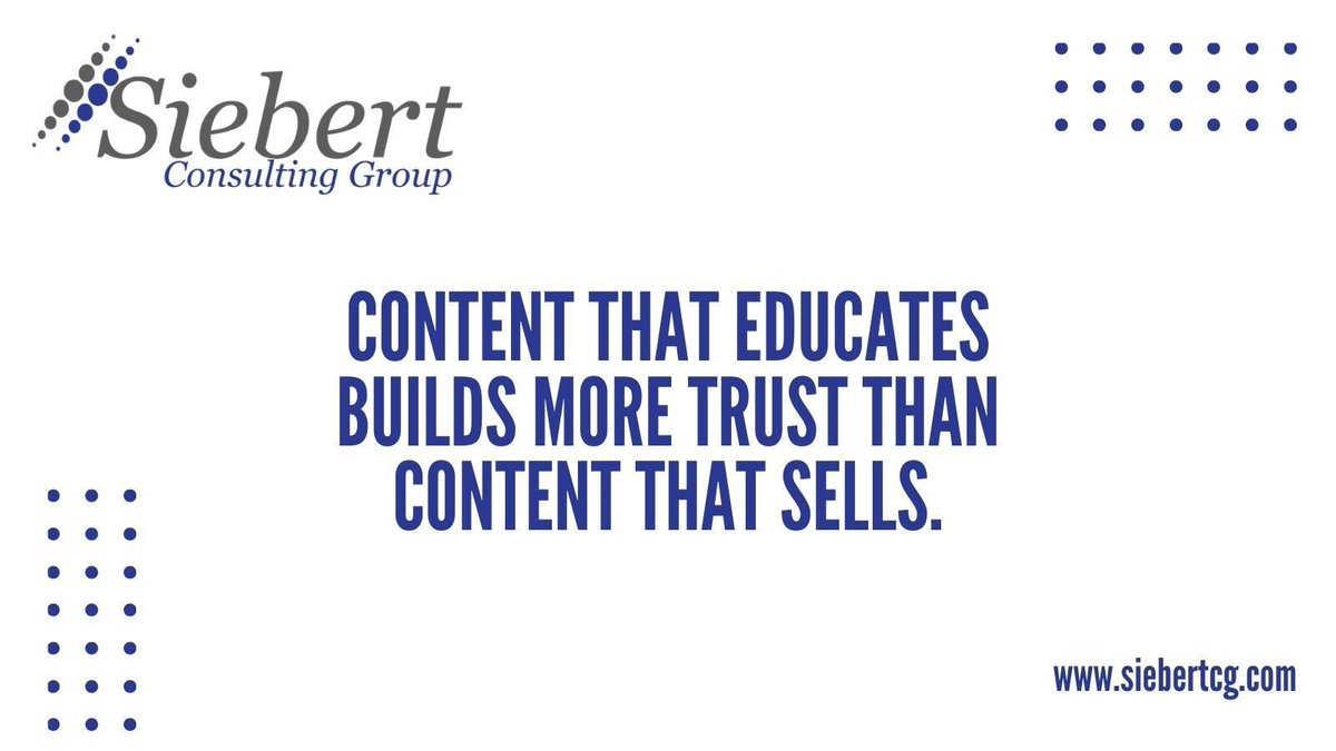 siebert_consult's tweet photo. Answer your audience’s questions consistently, and sales will follow. 

#DigitalMarketing #SmallBusinessSupport #MarketingStrategy #PPCMarketing #BusinessGrowth #SEOExperts #WebDevelopment #MarketingForSmallBusiness #PaidAds #OnlineVisibility #SiebertConsultingGroup #SocialMedia https://t.co/6oltdbGfoL