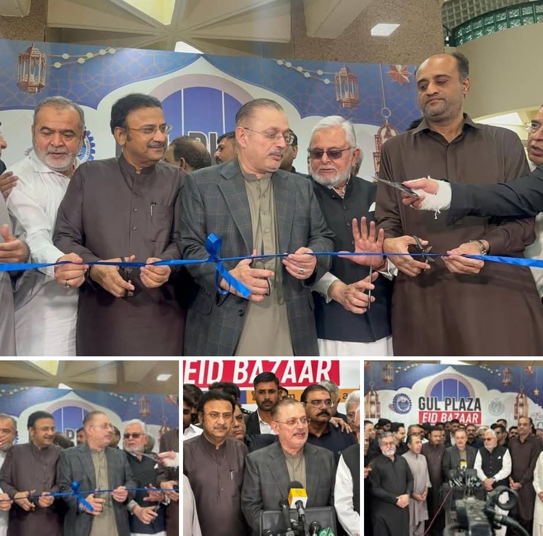 Sindh Senior Minister <a href="/sharjeelinam/">Sharjeel Inam Memon</a> and Interior Minister <a href="/ZiaLanjar/">Zia ul Hassan Lanjar</a> inaugurated Gul Plaza Bazaar at Expo Centre Karachi to support traders affected by the tragedy. The Sindh government is ensuring rehabilitation of their shops before Eid.