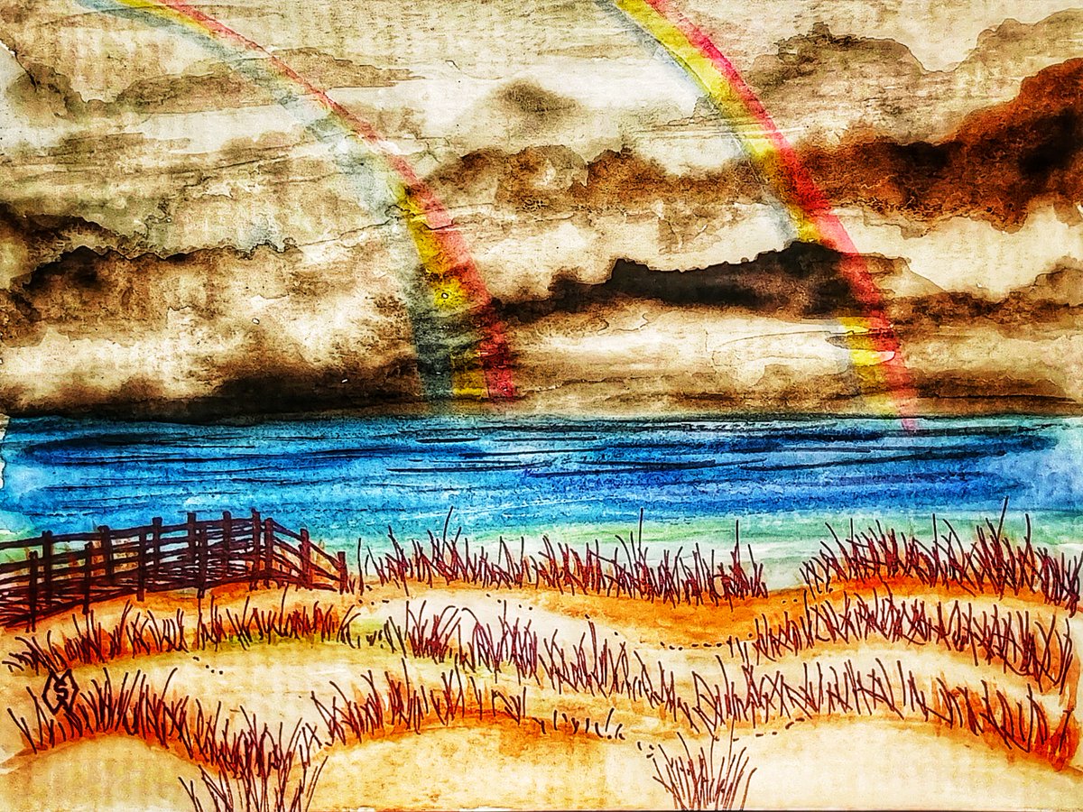 MattStarrFineA1's tweet image. April 3rd is National Find a Rainbow Day. I was inspired to see an awesome double rainbow over the ocean while on vacation in Florida. redbubble.com/shop/ap/783590…

#mattstarrfineart #rainbow #rainbows #beach #Florida
#art #painting #ArtoftheDay #BuyArtOnline #ArtforSale