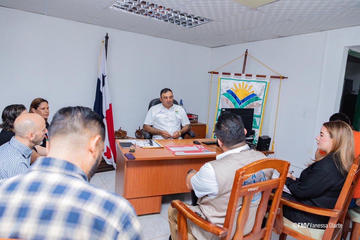 FAOMesoamerica's tweet photo. Asimismo, el equipo se reunió con autoridades regionales de @MIDAPma para articular acciones con el sector agropecuario y avanzar en la implementación del proyecto #AzueroVerde junto a productores y actores locales en la región. 

🤝#Manodelamano https://t.co/QaBxr2wdRo