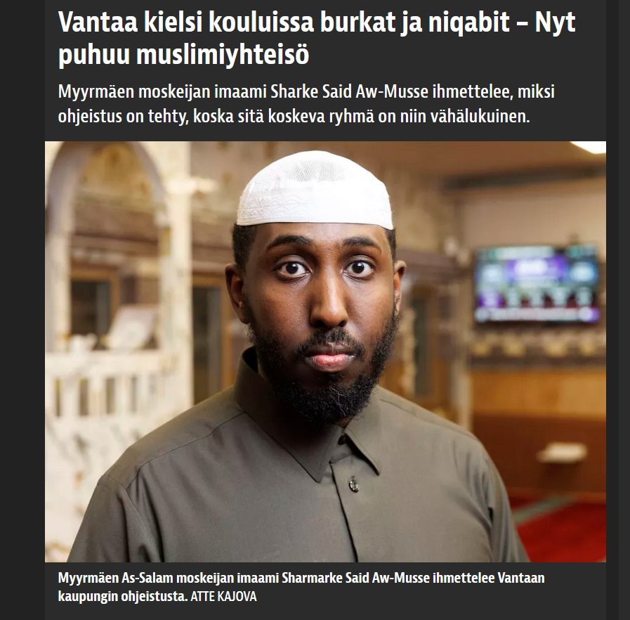 SFjder's tweet photo. Musselle tiedoksi. Mee päätetään miten Suomen kouluissa pukeudutaan,ei hän. Jos pelisäännöt ei kelpaa, niin voit poistua Suomesta. #burqat #koulut https://t.co/xfAb8BMPr4