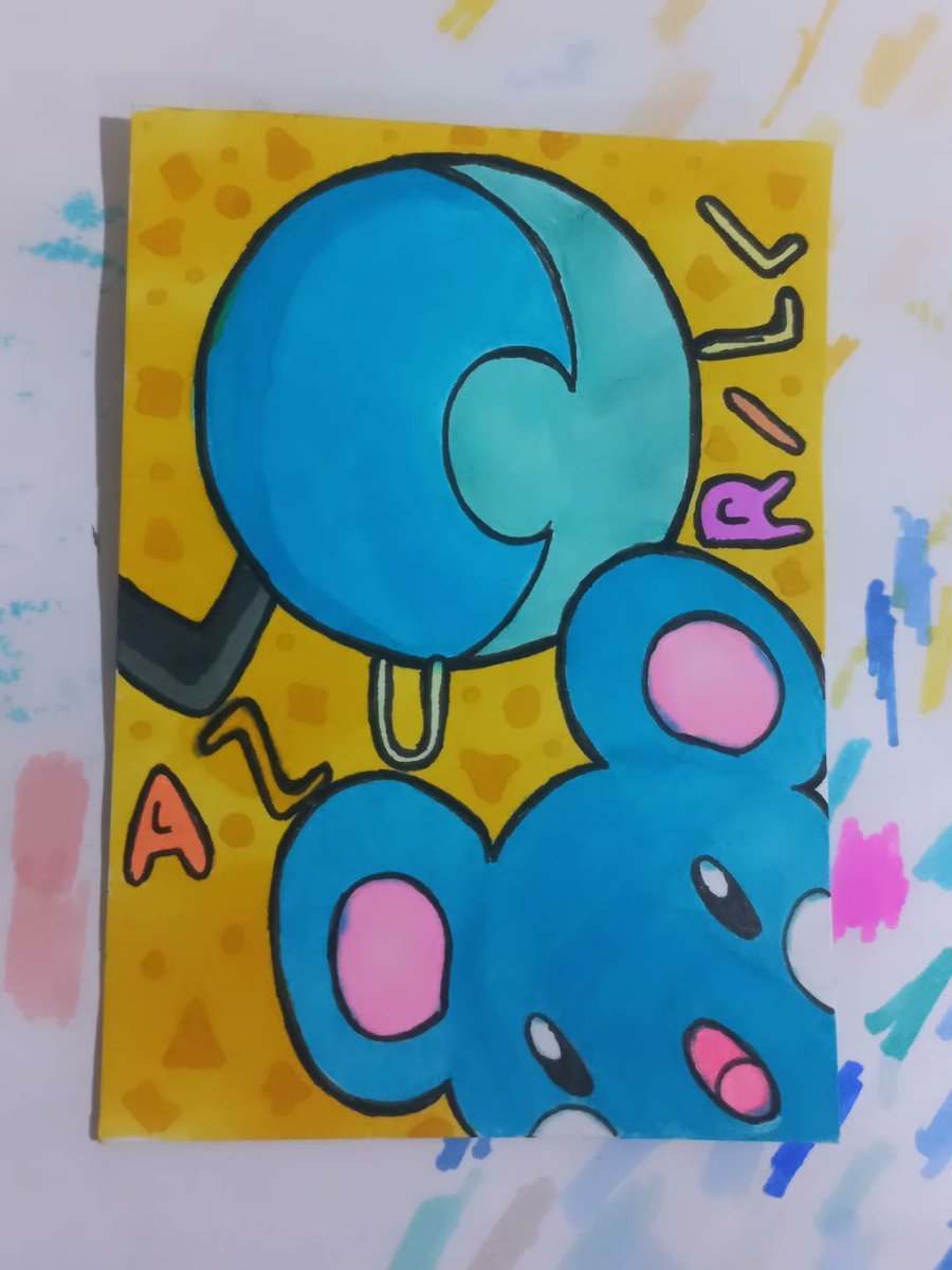 CamiChicaMagica's tweet photo. ¡Décima y última tarjeta!, como también mi favorita 😉
Es mi favorita porque me encanto como quedo la composición de imagen y el contraste de los colores
#azurill #Pokemon #fanart #Pokemoncard #dibujoconmarcadores #pokemoncommunity #markersdrawing #animeCommunity #ArtCommunity https://t.co/Jobqes6tGc