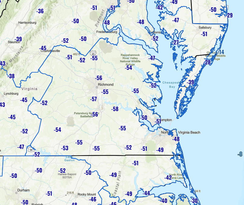 NWSWakefieldVA's tweet photo. What a difference a day makes! From 😎 to 🥶. The temperature difference from 87° at Richmond yesterday at 3 pm versus 32° today at 3 pm. Unofficially, the 55° 24-hour temperature difference is the the highest we can find since 1948. 1978 (51°) and 2014 (50°) came closest. https://t.co/pu8AgVkZeQ