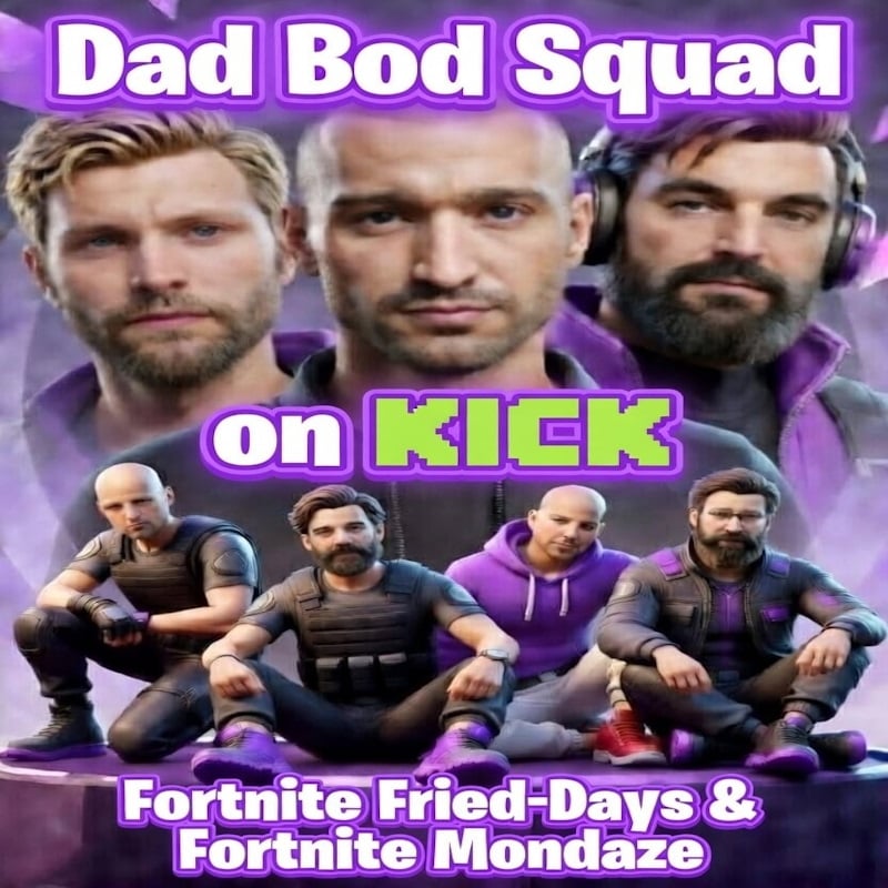 highscorewinss's tweet image. Squad up, dads! 🎮🍔

The Dad Bod Squad is live on KICK, belly-flopping into Fortnite Fried-Days &amp;amp; Fortnite Mondaze for epic dad fails, victory dances (with snacks), and zero abs required! Join the chaos before bedtime! 😂🔥

#DadBodSquad #Fortnite #KickStreaming #Gaming #DadLife